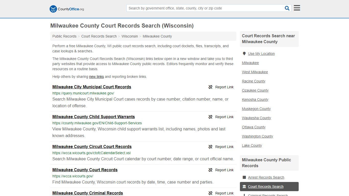 Milwaukee County Court Records Search (Wisconsin) - County Office